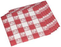 Creative Converting Paper Napkins, Two-Ply, 12 7/8 in x 12 3/4 in, Red Gingham, 50 per Carton (21188)