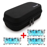 Dainayw Insulin Carrying Case, EVA Insulin Cooler Bag, Diabetic Travel Bag, Temperature Display, Waterproof, Medical with 3 Ice Packs (Black)
