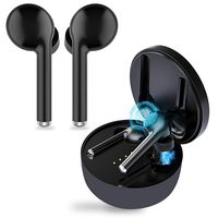 5.0 Bluetooth True Wireless Earbuds IPX7 Waterproof in-Ear Headphone with Charging Case, Noise Canceling HD Stereo Sports Wireless Earphone for iPhone Android Smart Phone (Black)