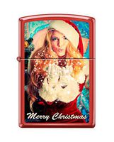 Zippo Christmas Lighters (Red Matte Merry Christmas Girl Dreams Come True)