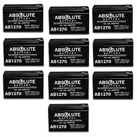 10 Pack New AB1270 12V 7AH SLA Battery Replacement for Silent Knight 5395