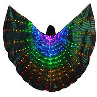 Meidexian888 LED Isis Wings,Upgrade LED Isis Wings Belly Dance Isis Wings Costume Cloak Belly Dance (Purple)