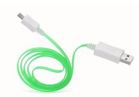 Importer520 (TM) Green Visible LED Light Up Micro USB Data Charging Cable Cord for PS4 Controller Charging Cable for Playstation 4 Dual Shock 4 - LED Green