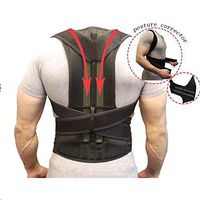 SISHUINIANHUA Posture Corrector Back Support Belt Orthopedic Posture Corset Back Brace Support Back Straightener Adjustable Shoulder Wrap,L