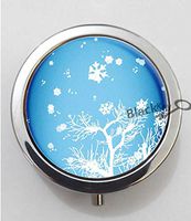 BlackKey Winter Season 3-Compartment Decorative Pocket Gift Box Case Organizer for Pill, Color 1 -988