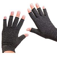 Stretchy Half Finger Gloves Knitted Unisex Warm Winter Gloves for Arthritis Joint Pain Relief Glove (Basic Style, L)