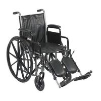 Drive Medical Silver Sport 2 Wheelchair with Various Arms Styles and Front Rigging Options, Black, 18 Inch