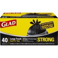 Strong Quick-Tie Large Trash Bags, 30 Gallon, 40 Count 7.62 x 14.38 x 11.25 Inches