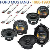 Compatible with Ford Mustang 1986-1993 Factory Speaker Replacement Harmony R5 R35 R68 Pack