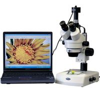 3.5X-90X Stereo Zoom Microscope w Dual Halogen Lights + 10MP Camera