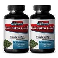 Natural Herbal Immune System Booster - Klamath Blue Green Algae 500mg (2 Bottles 120 Capsules)