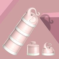 Dichy Baby Formula Dispenser ，Twist-Lock Stackable BPA Free Milk Powder Dispenser & Snack Storage Container-Large Capacity，3 Feeds.