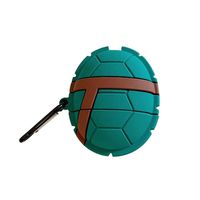 BONTOUJOUR AirPods Case, Super Cute Funny Green Tortoise Turtle Shell TPU Silicone Cover Case, Stylish Earphone Case for AirPods 1&2+Hook-Tortoise Shell