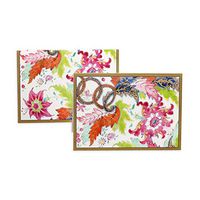 Caspari Tobacco Leaf Boxed Note Cards - 8 Note Cards & Envelopes