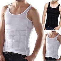Frogwill Mens Posture Correction/Support/Pain Relief Slimming Body Vest Shirt (L, White-New)