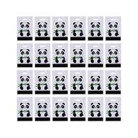Amosfun 30pcs Panda Clear Handle Bags Plastic Treat Bags for Candy Bread Chocolate Jelly Bakery for Birthday Party Wedding Favors