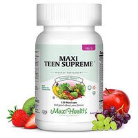 Maxi-Health Teen Multivitamin – Natural Vitamins For Teenage Girls Ages 12-17 – Enhances Development And Immune Health - Best Kosher Supplement For Teenagers – 120 Count