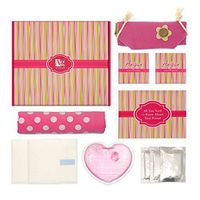Anigan First Period Kit with Bikini Menstrual Panties, Instant Heat Pad, Informational Booklet & More, Medium Pink