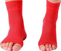 Doc Miller Plantar Fasciitis Socks Medical Grade Compression Foot Sleeves - Ankle Arch & Heel Support Achilles Tendon Support, Heel Spurs Tendonitis, Joint Pain Eases Swelling (Red, Medium)