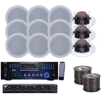 KTHSP128DV - 6 Room Home In-Ceiling Speakers W/DVD/MP3 Amp System