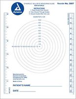 Dynarex Dynarule Wound Measuring Bullseye Guide Medical Ruler 3007, 1250 Count