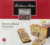 ProtiDIET Delicious Protein Bar | Nutritious Low Fat & Carb Snack With High Vitamins & Minerals | | Healthy & Energizing Small Meal | Assists In Weight Loss (Banana Bread)
