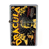 Wind Proof Dual Torch Refillable Lighter Vintage Poster D-178 Dracula The Vampire Thriller