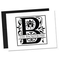 Personalized Large Monogram Notecard Set with Envelopes - Monogrammed Notecards - Notecard Gift Set