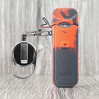 CEOKS for Smok Nord Silicone Case with Keychain Anti-Loss Holder Carrying case Rubber Skin wrap (Black/Red)