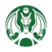POKEMON ANIME CHARZARD STARBUCK LOGO VINYL STICKERS SYMBOL 5.5" DECORATIVE DIE CUT DECAL FOR CARS TABLETS LAPTOPS SKATEBOARD - GREEN