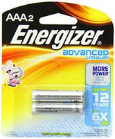 Energizer EA92BP-2 AAA Advanced Lithium Battery - Retail Packaging