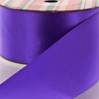 1.5" Regal Purple Double Faced Satin Ribbon 100yd