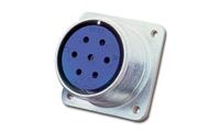 Amphenol Industrial 97-3102A-24-28S Circular Connector Socket, Threaded Coupling, Solder Termination, Box Receptacle, Solid Backshell, 24-28 Insert Arrangement, 24 Shell Size, 24 Contacts