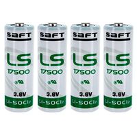 4x SAFT LS17500 A 3.6V Lithium (Li-SOCl2) Battery For Fleet Monitoring, Tracking Devices for Hunting Dogs, Carbon Monoxide Detectors, Intrusion Sensors, Invisible Fencing,Smart Utility Metering