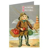 Fishing For your Love Vintage Valentines Day Note Card