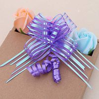 20pcs Creative Pull Bows Floristry Ribbon Wedding Party Gift Wrapping DIY Craft |Color - Purple|