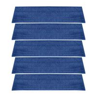 Aclean Microfiber Floor Aluminium Mop Reusable Refill Pad 5 Pack (Blue Loop Pad, 21 inches)