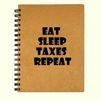 Wire Bound Writing Journal Funny Accountant Gift - Eat Sleep Taxes Repeat