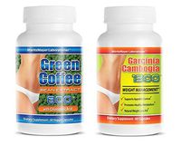 Garcinia Cambogia Extract with Hca 60% & Green Coffee Bean Extact 800 with 50% Chlorogenic Acid Weight Loss 60 Capsules Per Bottle