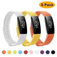 NANW Bands Compatible with Fitbit Inspire HR Bands/Fitbit Inspire Band, 3-Pack Adjustable Soft Silicone Inspire Straps for Women Men Sports Replacement Accessories Bands for Inspire/Inspire HR, Larg