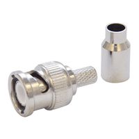 Cable Coupler, BNC/Male, RG6 Coax, PK10