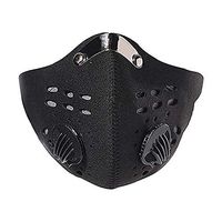 Ss-Lqlhy Safety Mouth Filter Respirator,Unisex PM2.5 Anti-dust Windproof Breathable Outdoor Sport Cycling Fack Protective Cover - Black