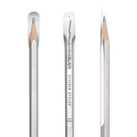 TIPS Sticker Stylus (6 Pack) New for iPhone iPad Samsung Galaxy Android and Other Popular Touchscreen Tablets Phones Monitors Laptops - Ballpoint Pen or Pencil Adaptor - Silver Stylus in Red Package