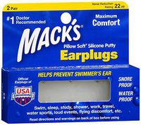 Mack's Pillow Soft Silicone Earplugs - 2 Pair, Pack of 3