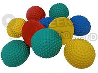 GEER Semicircle Foot Massage Ball Yoga Ball Pilates Ball Gym Ball (RED)