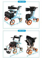 Rolling Walker Lightweight Alumium Walking Frame-Walking Frame Supports Up To 100kg With Back Support Walking Frame For Seniors With Seat Basket Elderly Foldable Super Wide Front Wheel Walker Wit