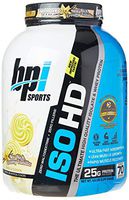 BPI Sports ISO HD Whey Protein Isolate and Hydrolysate, Vanilla Cookie, 4.9 Pound