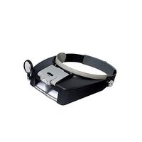 KUKALE Headband Magnifier Helmet Magnifying Glass LED Illuminated Watch Repair Loupe Tool