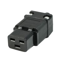 uxcell AC 250V 16A C19 Female Socket Power Cord Connector Black