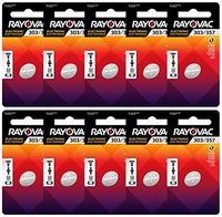 10 Rayovac 303/357 Silver Oxide Batteries